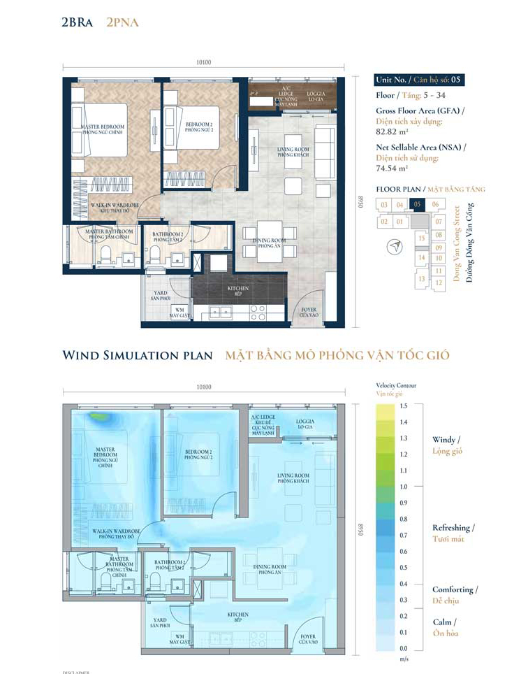 Typical 2-bedroom apartment